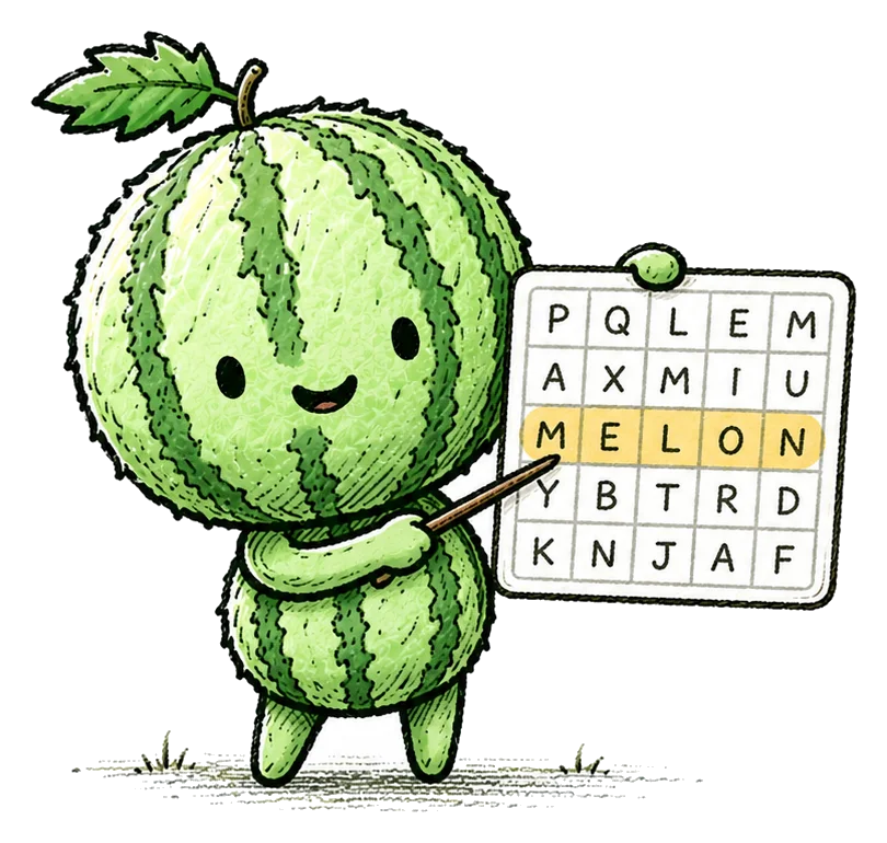 Le petit melon présente une grille